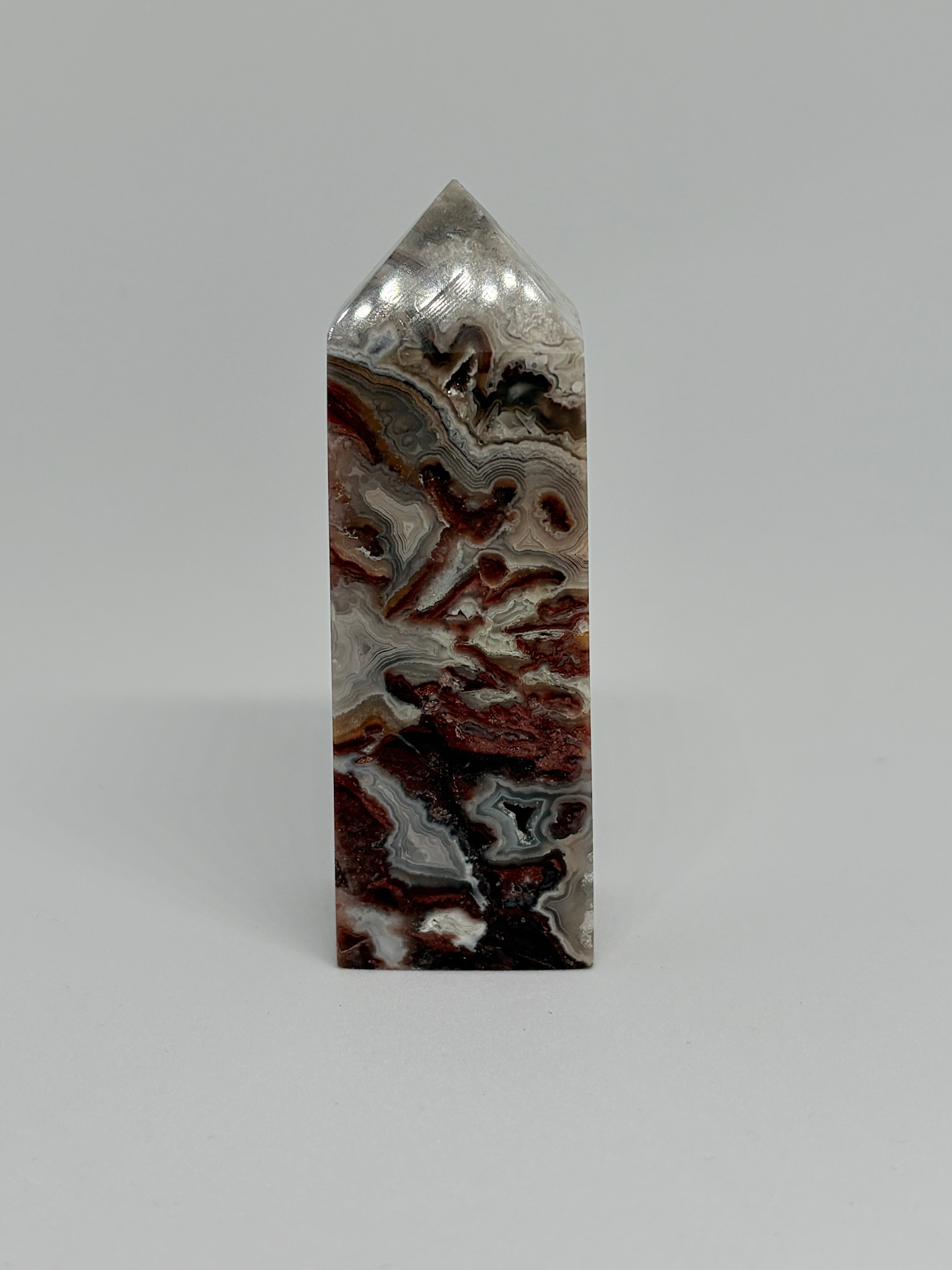 Crazy Lace Agate Crystal Tower