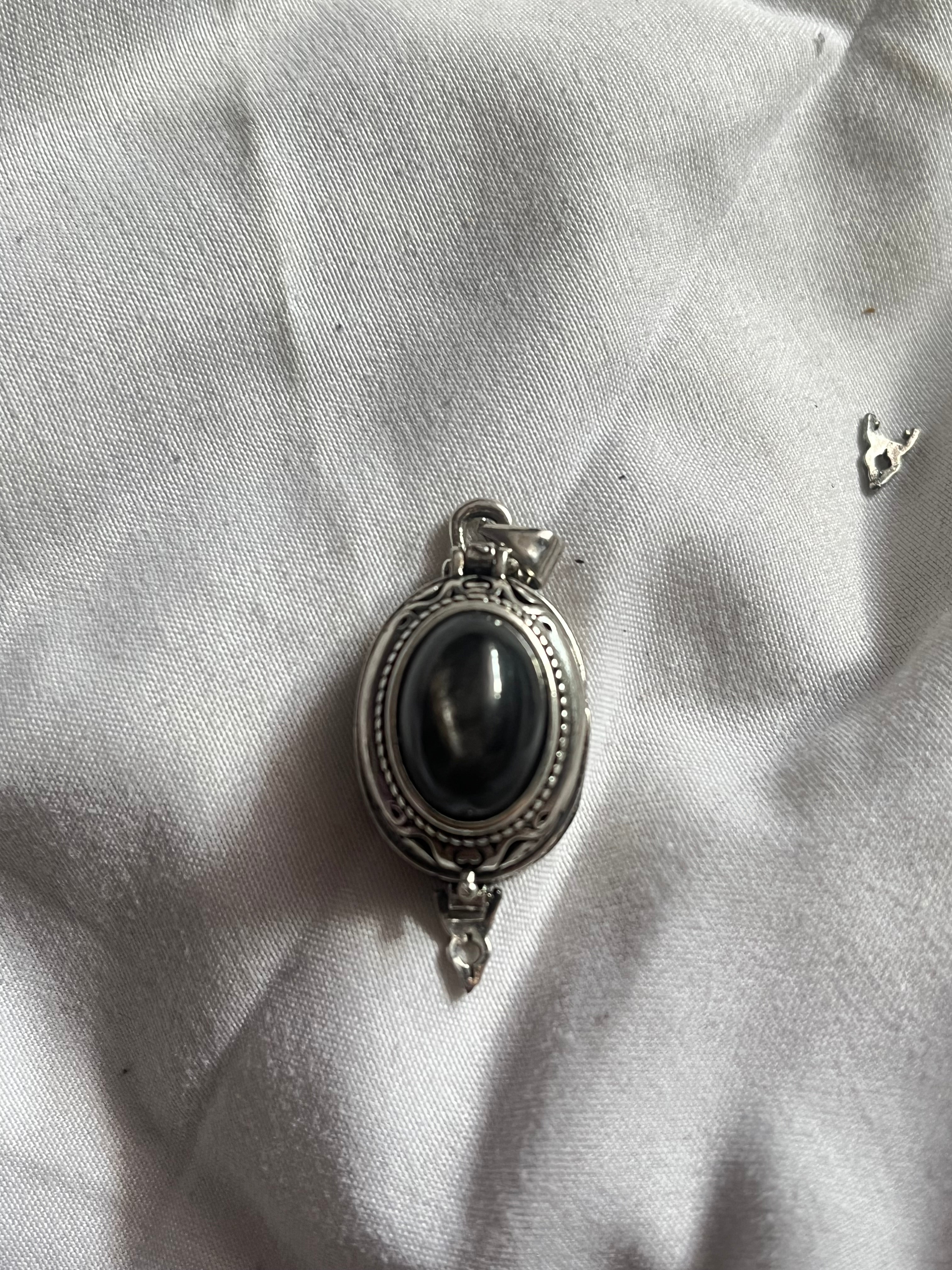 Sheen Obsidian Locket Pendant