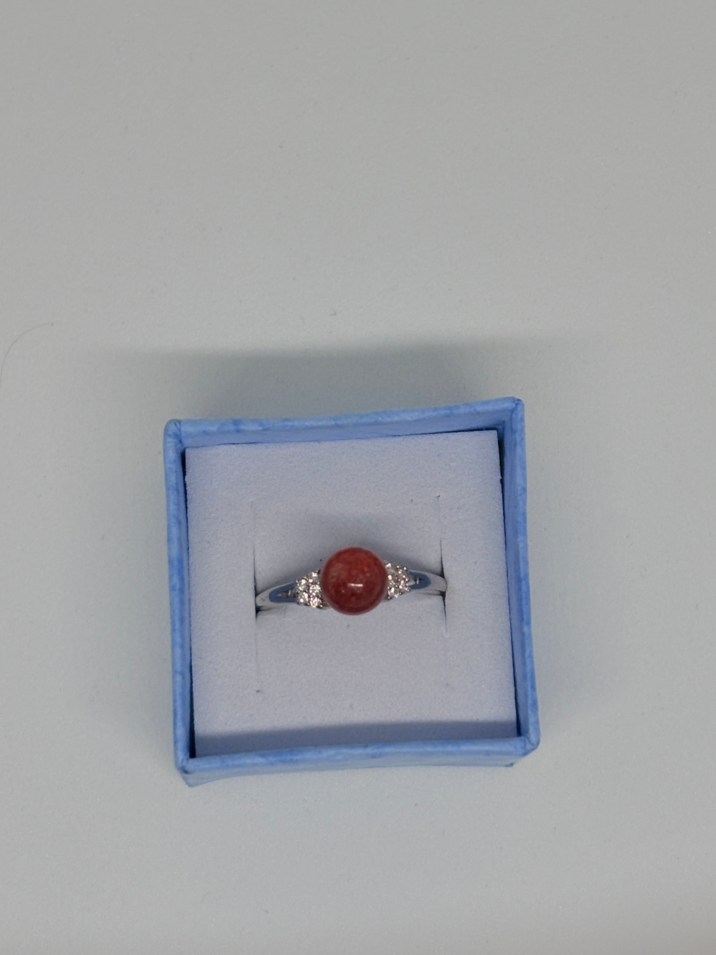 Strawberry Quartz Simple Ring