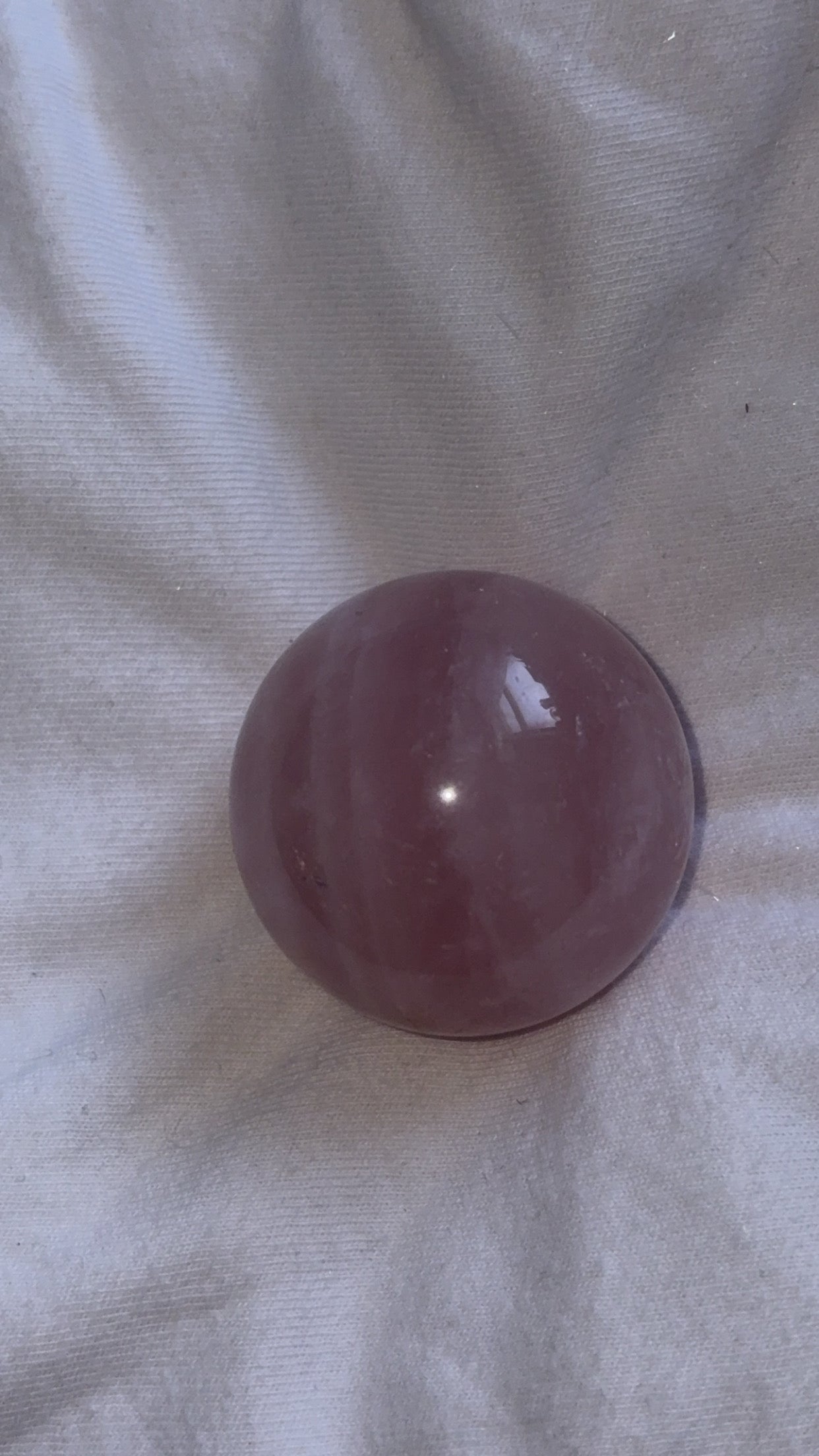 Rose Quartz Sphere With Gorgeous Banding