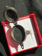 Abalone Shell Locket Ring