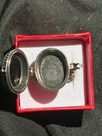 Abalone Shell Locket Ring