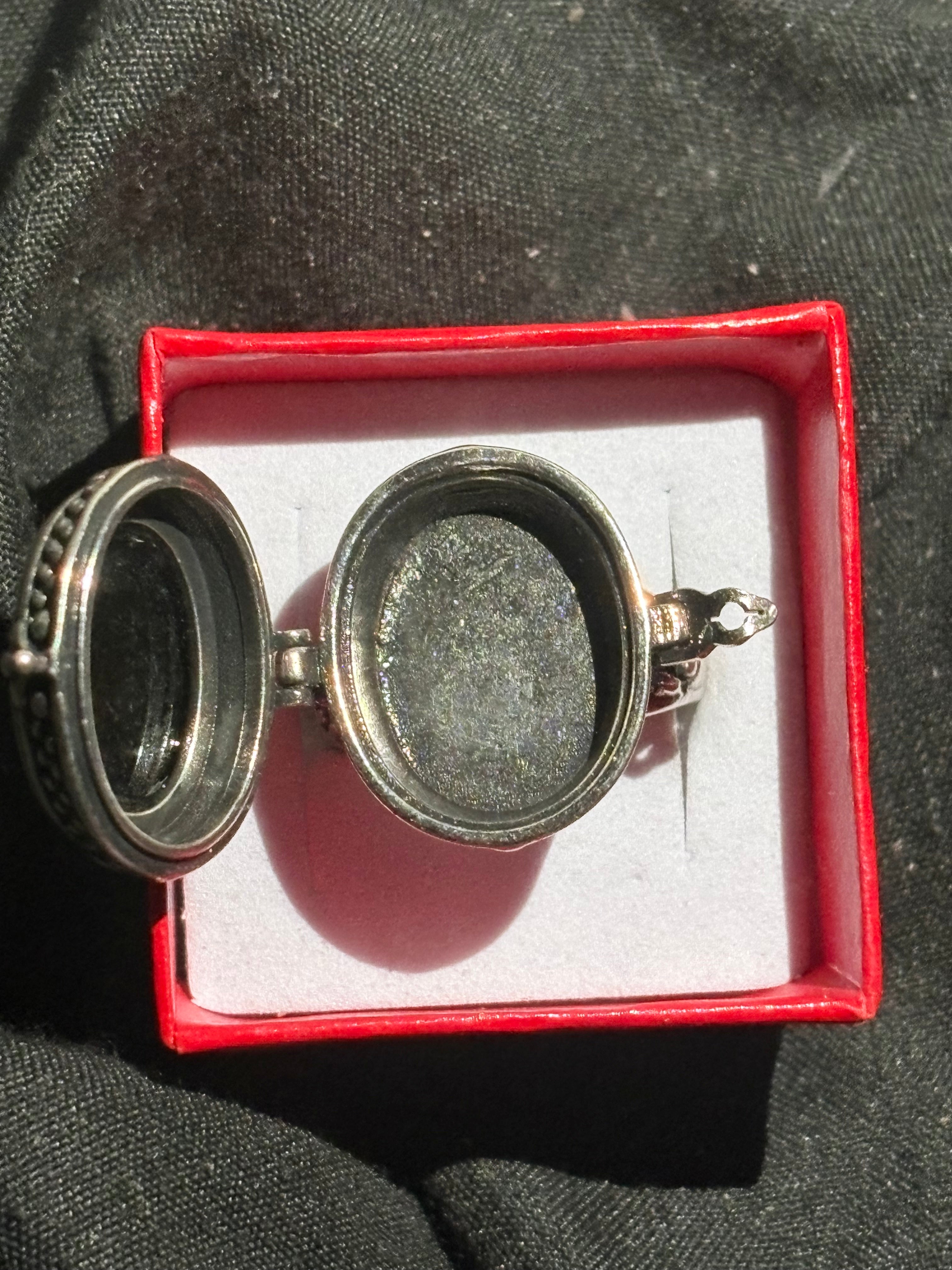 Abalone Shell Locket Ring