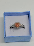 Sunstone Heart Ring
