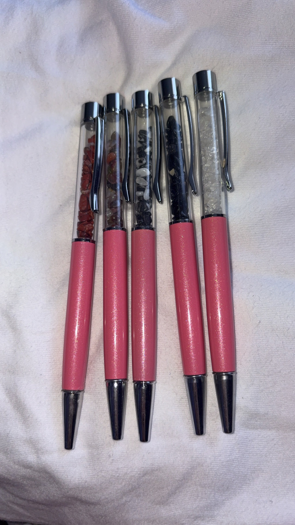 Crystal Chip Pens • Hot Pink