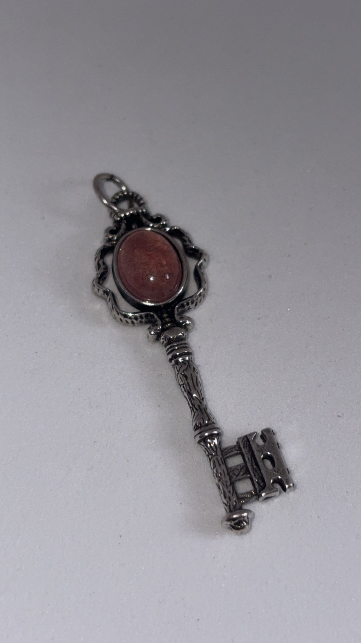 Strawberry Quartz Key Pendant