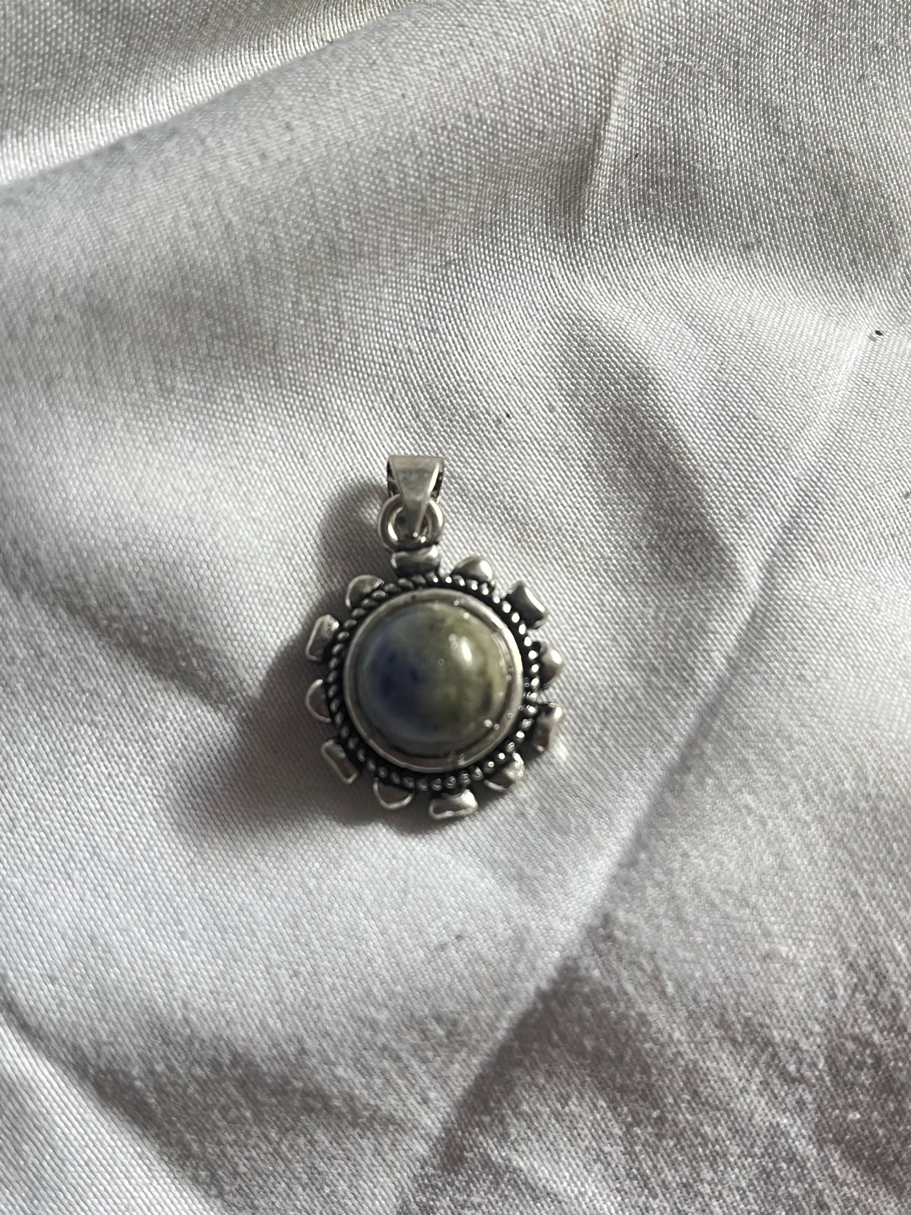 Lapis Lazuli Circle Pendant
