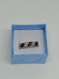 Garnet 3 Stone Ring