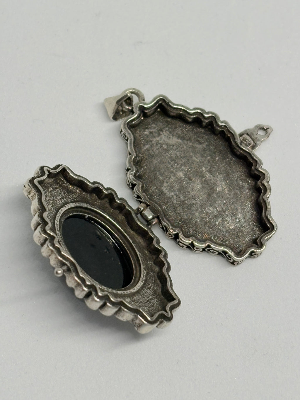 Black Agate Locket Pendant