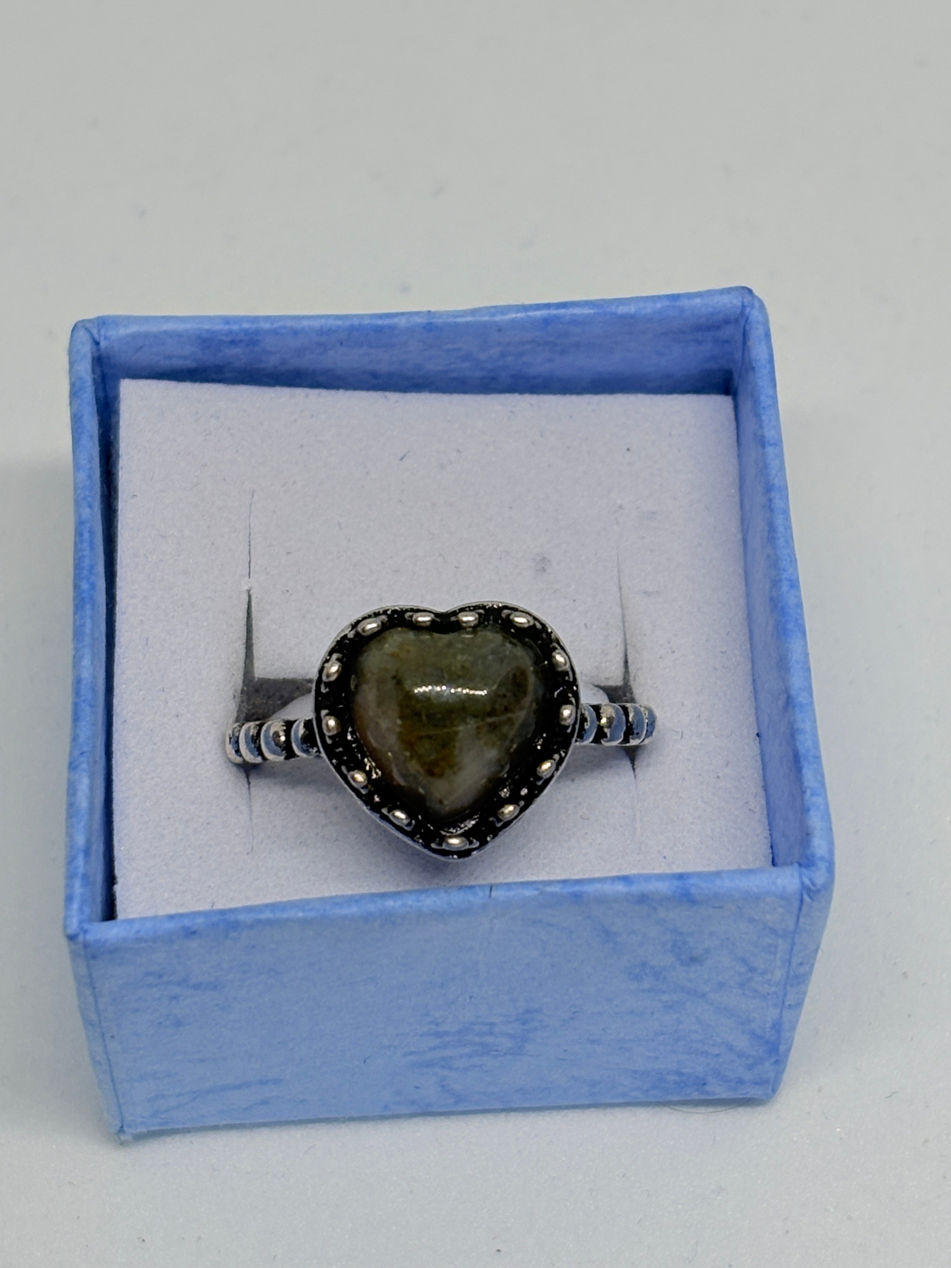 Ocean Jasper Heart Ring