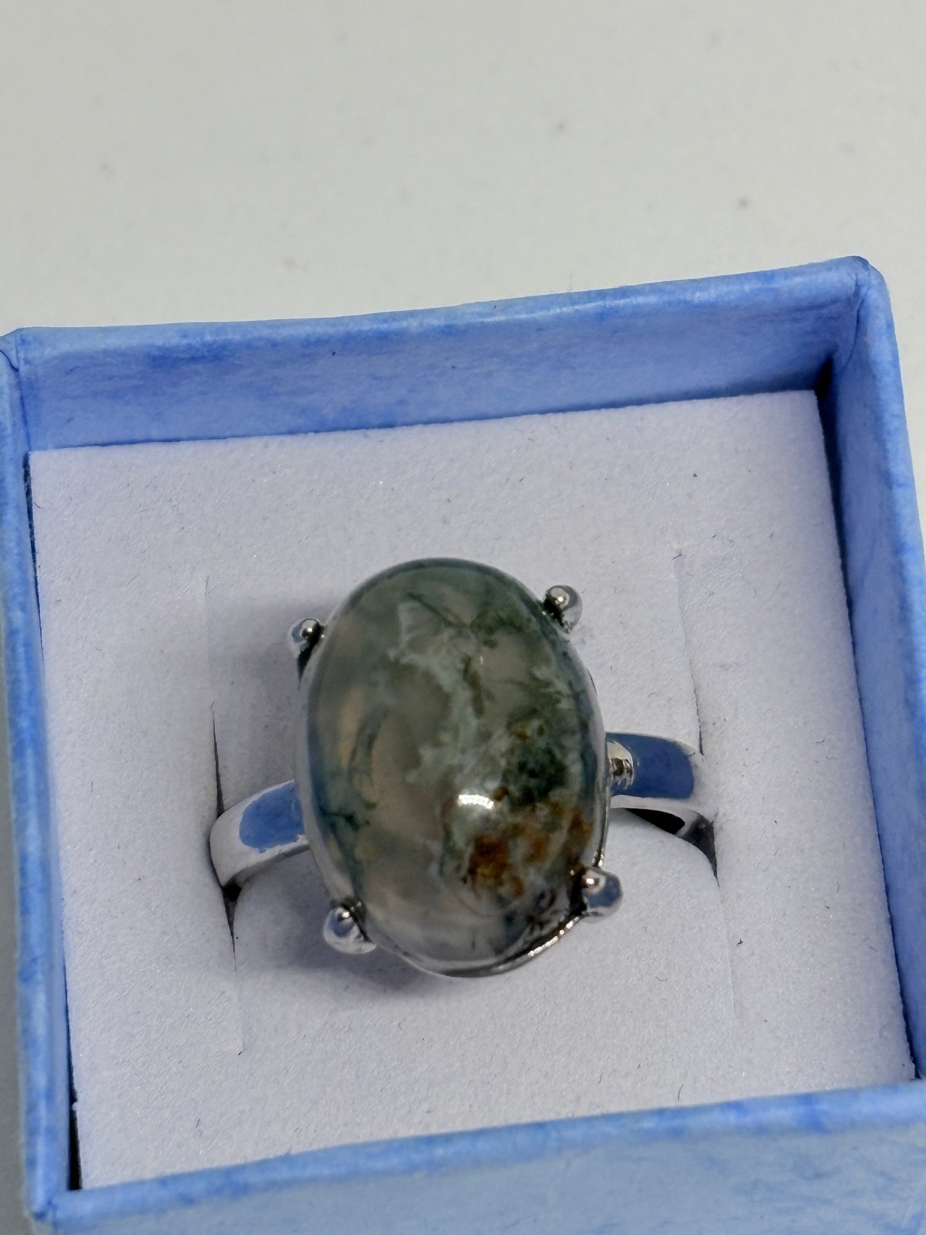 Moss Agate Ring