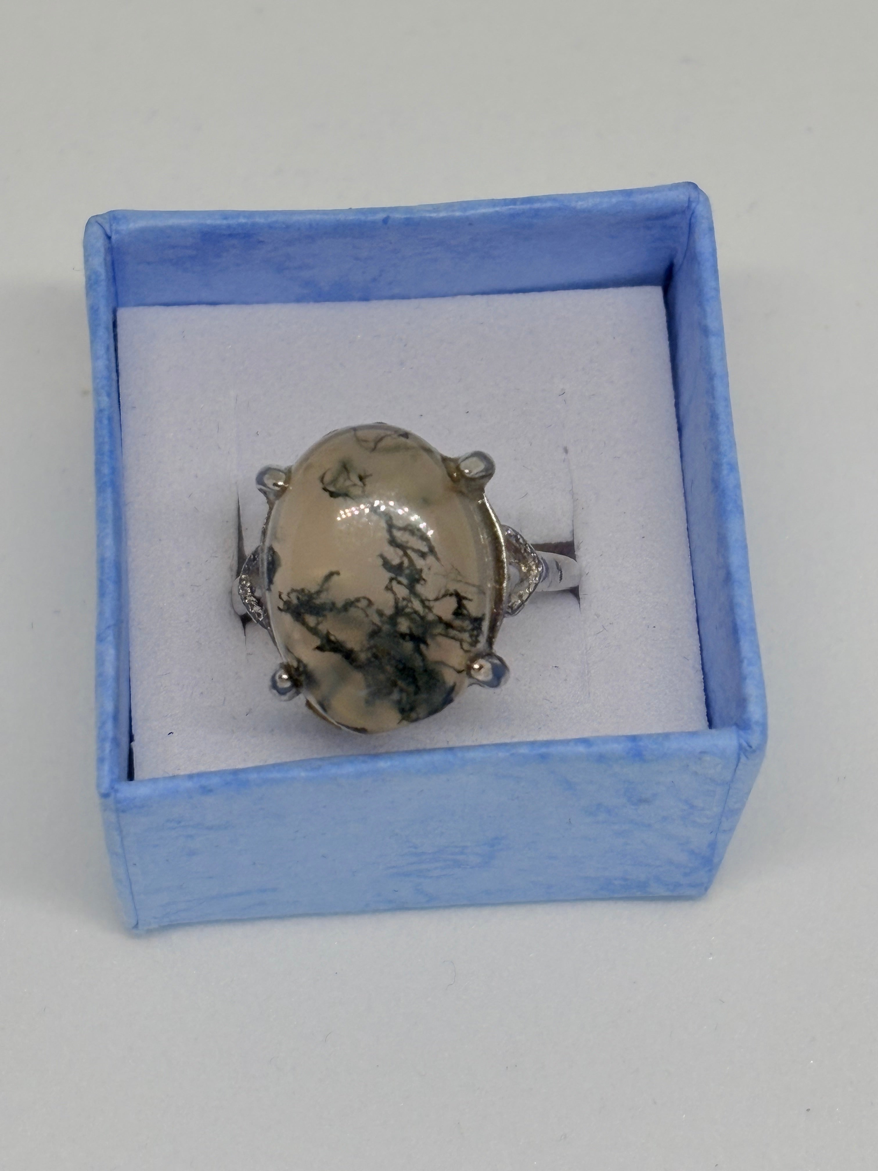 Moss Agate Ring