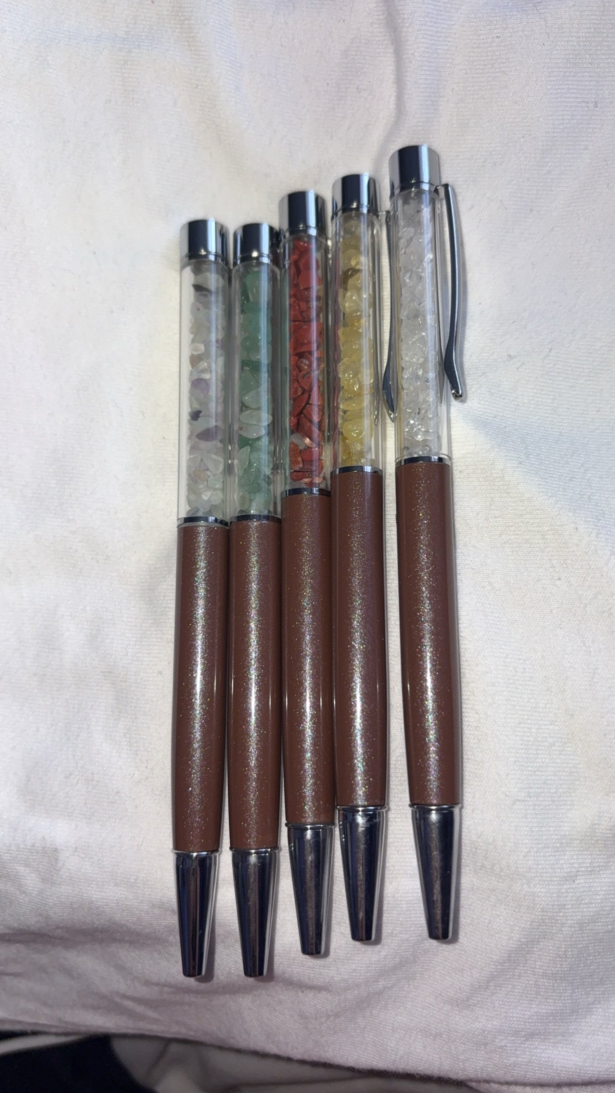 Crystal Chip Pens • Brown