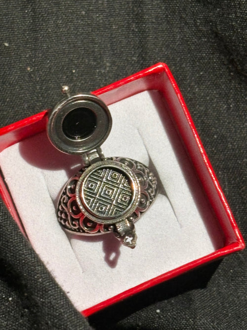 Abalone Shell Mini Locket Ring