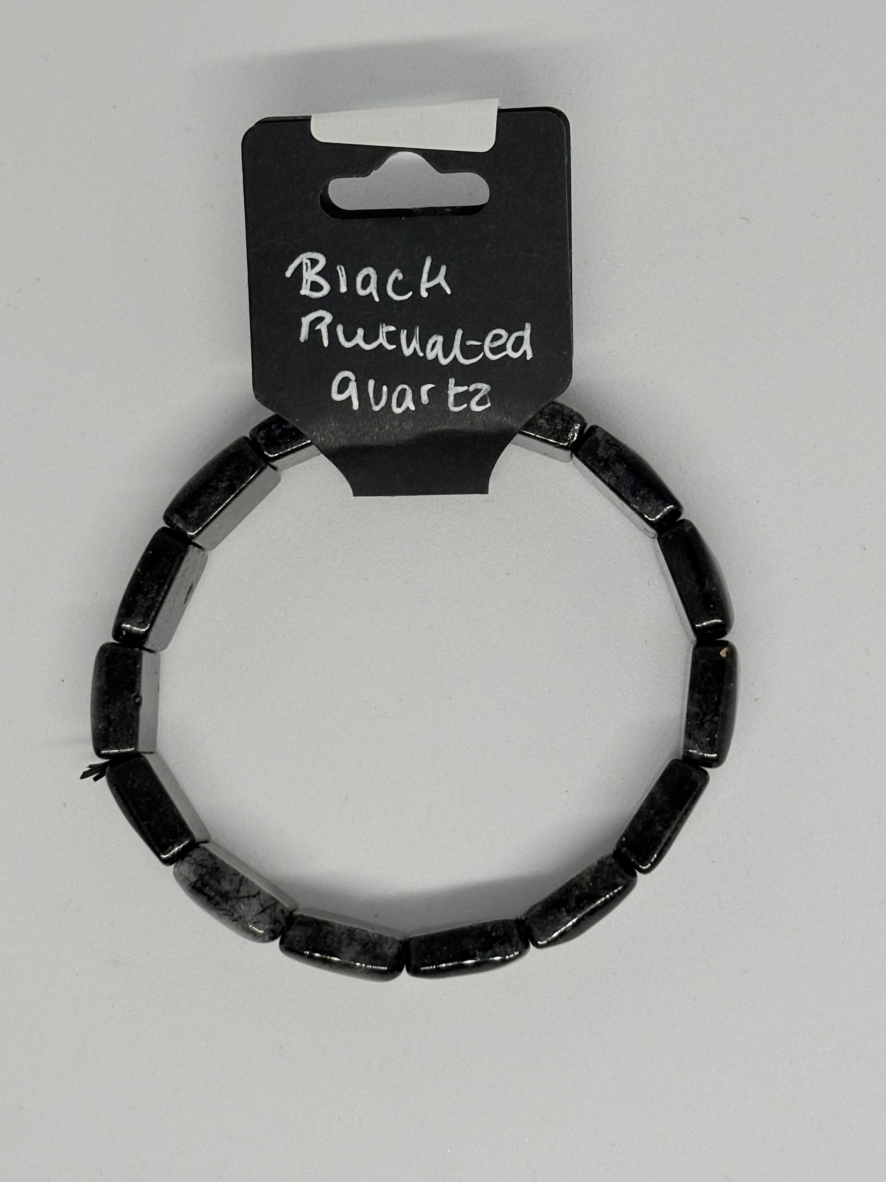 Black Rutilated Quartz Soft Bangle