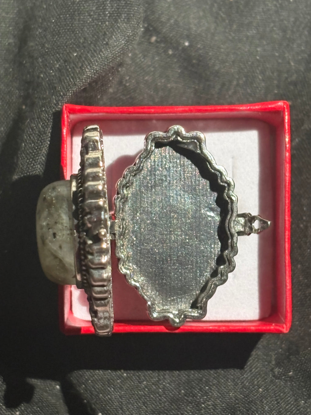 Labradorite Vintage Style Locket Ring