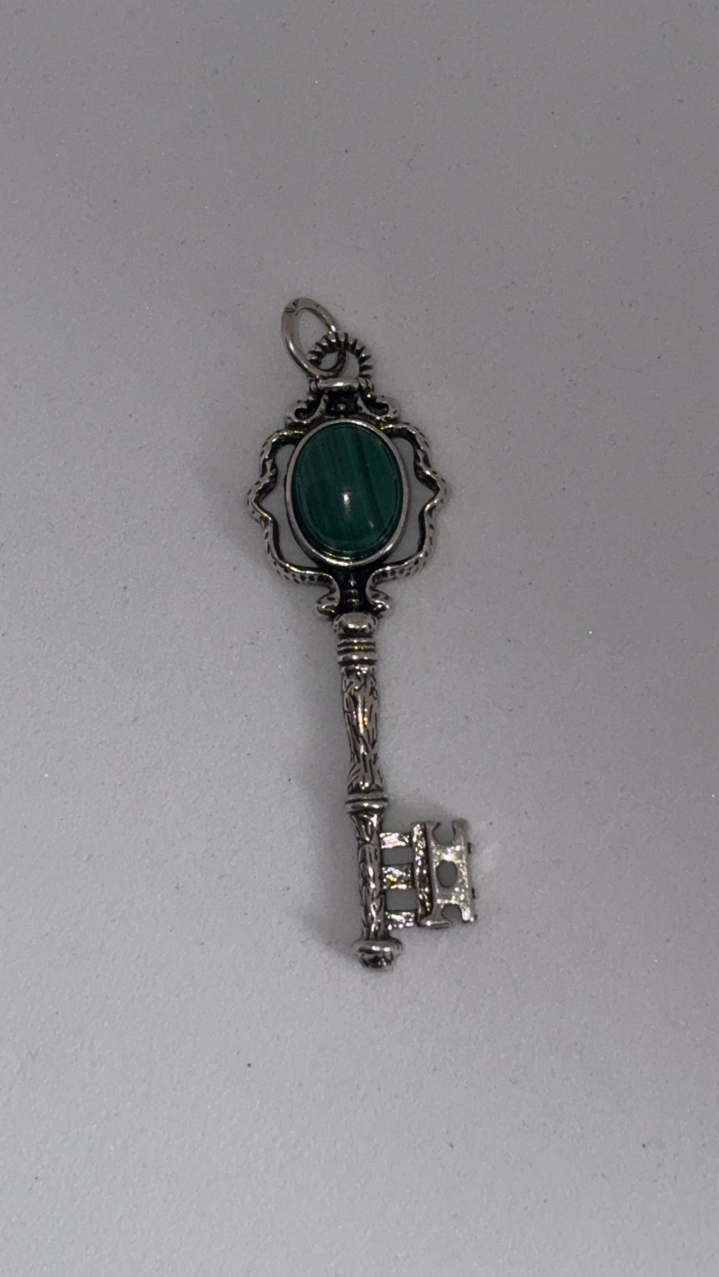 Malachite Key Pendant