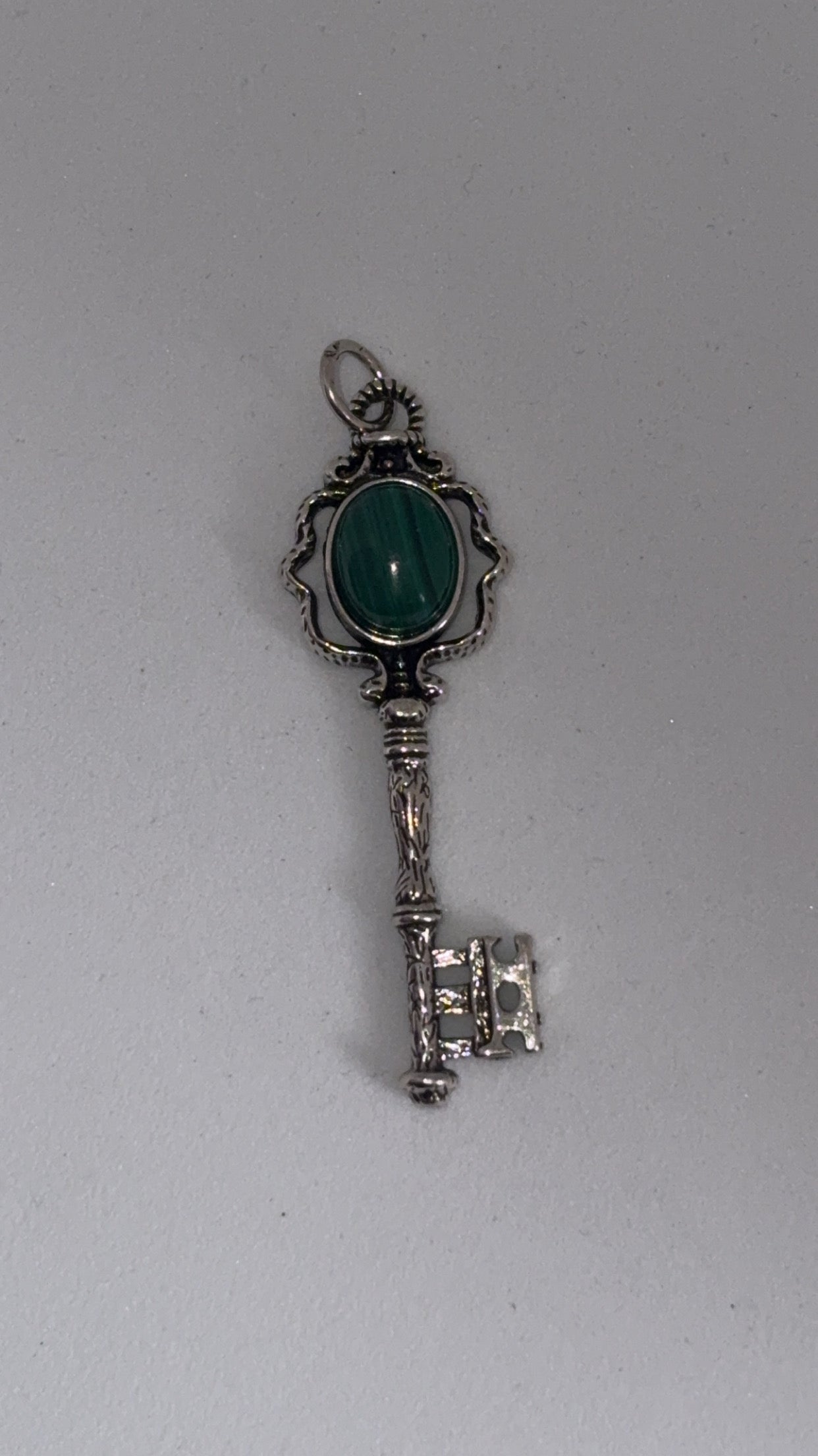 Malachite Key Pendant