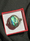 Abalone Shell Locket Ring
