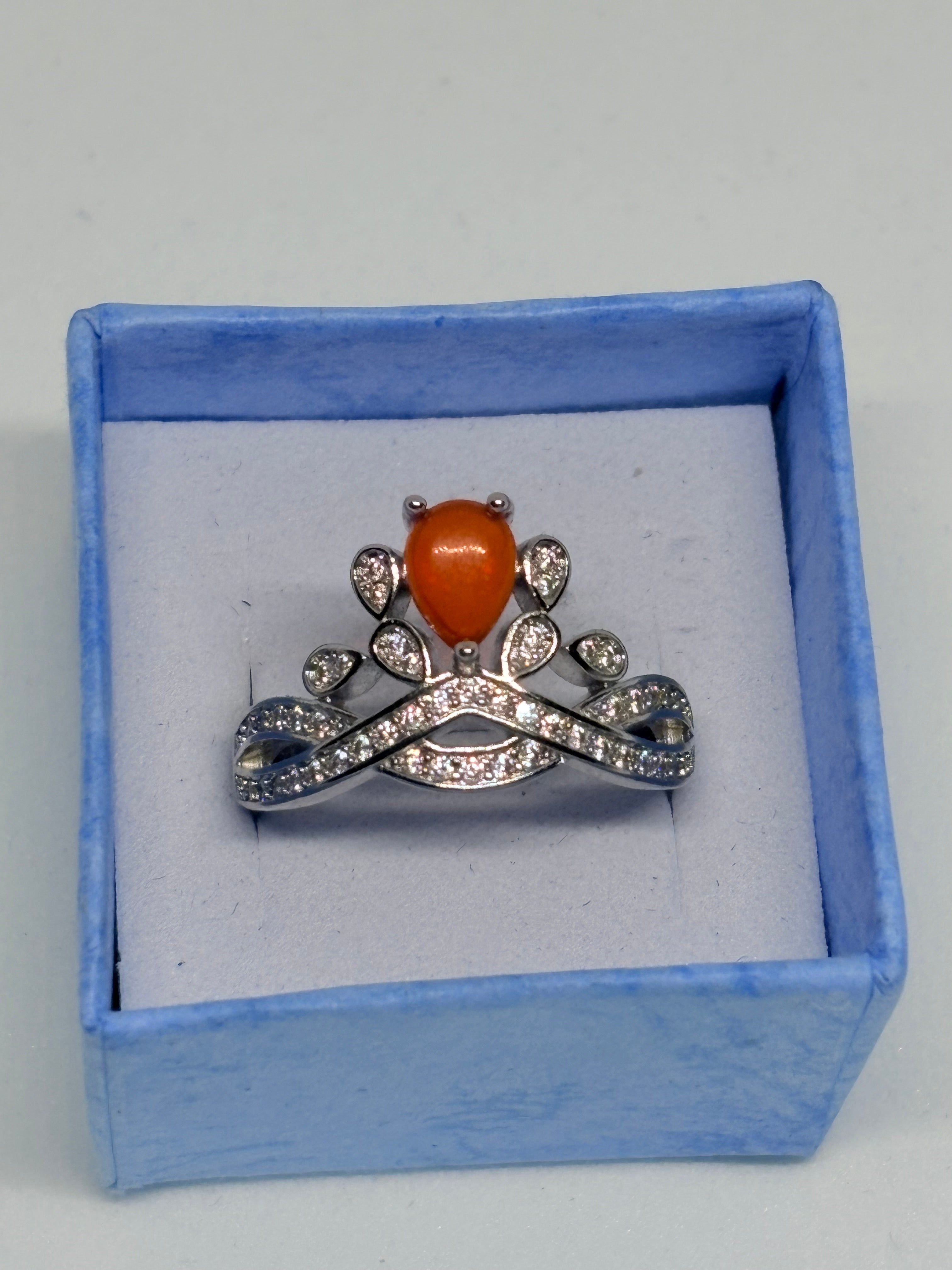 Orange Opal Ring