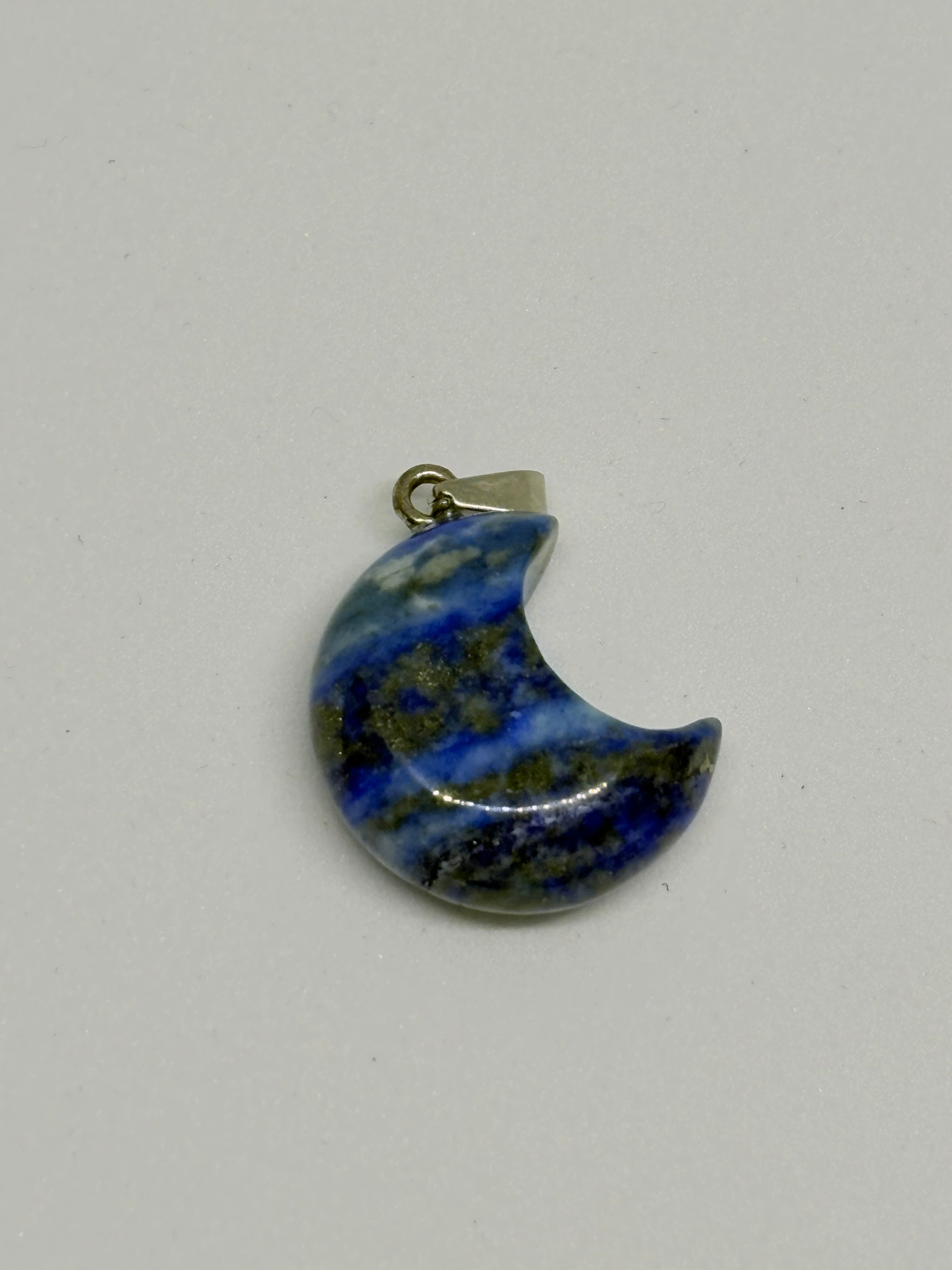 Lapis Lazuli Moon Pendant