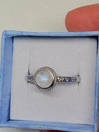 Moonstone Simple Circle Ring