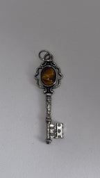 Tigers Eye Key Pendant