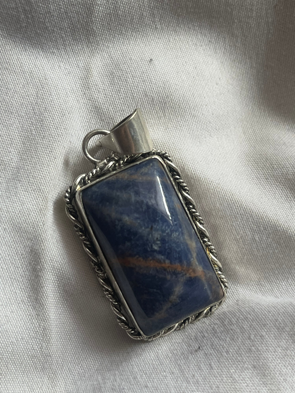 Lapis Lazuli 925 Plated Pendant