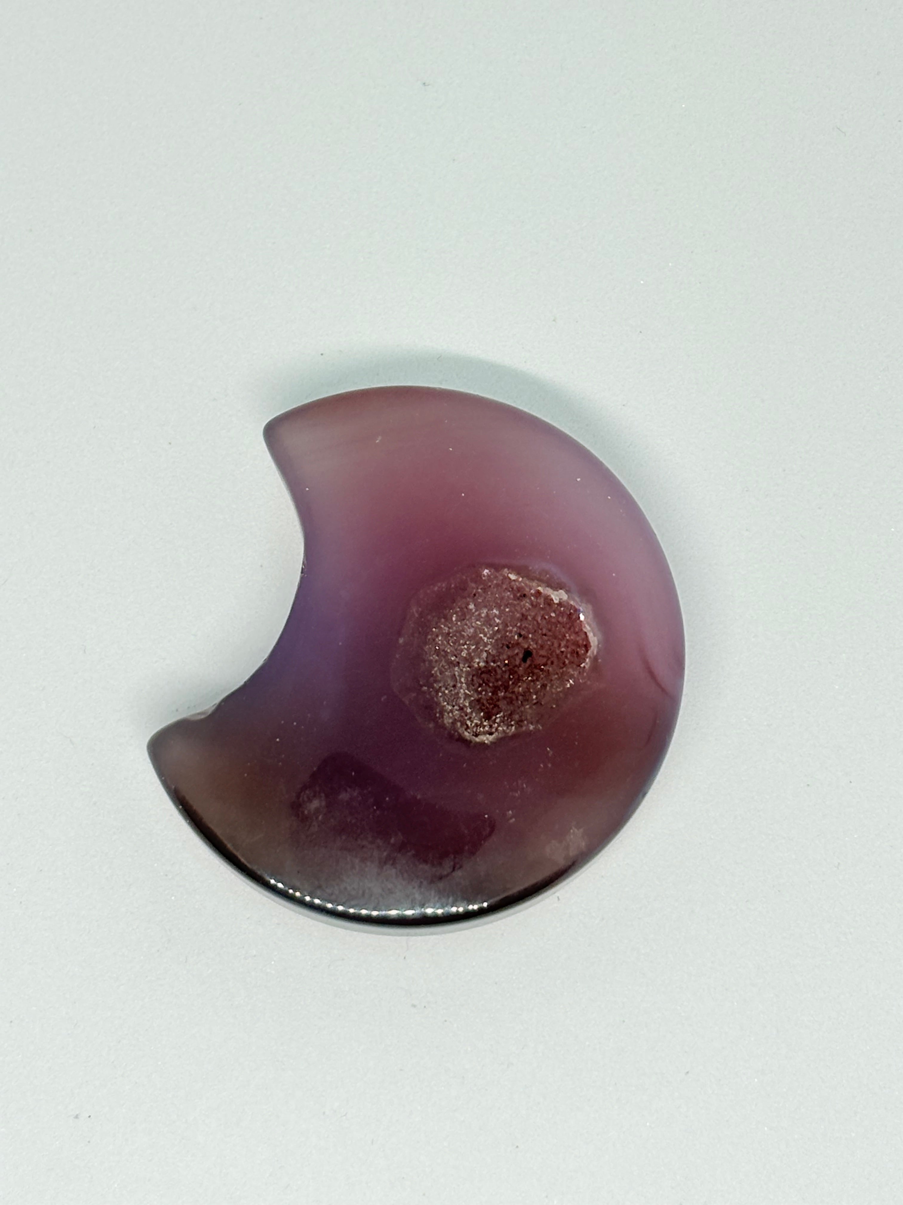 Jelly Agate Moon With Druze