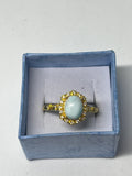 Gold Tone Larimar Dainty Ring