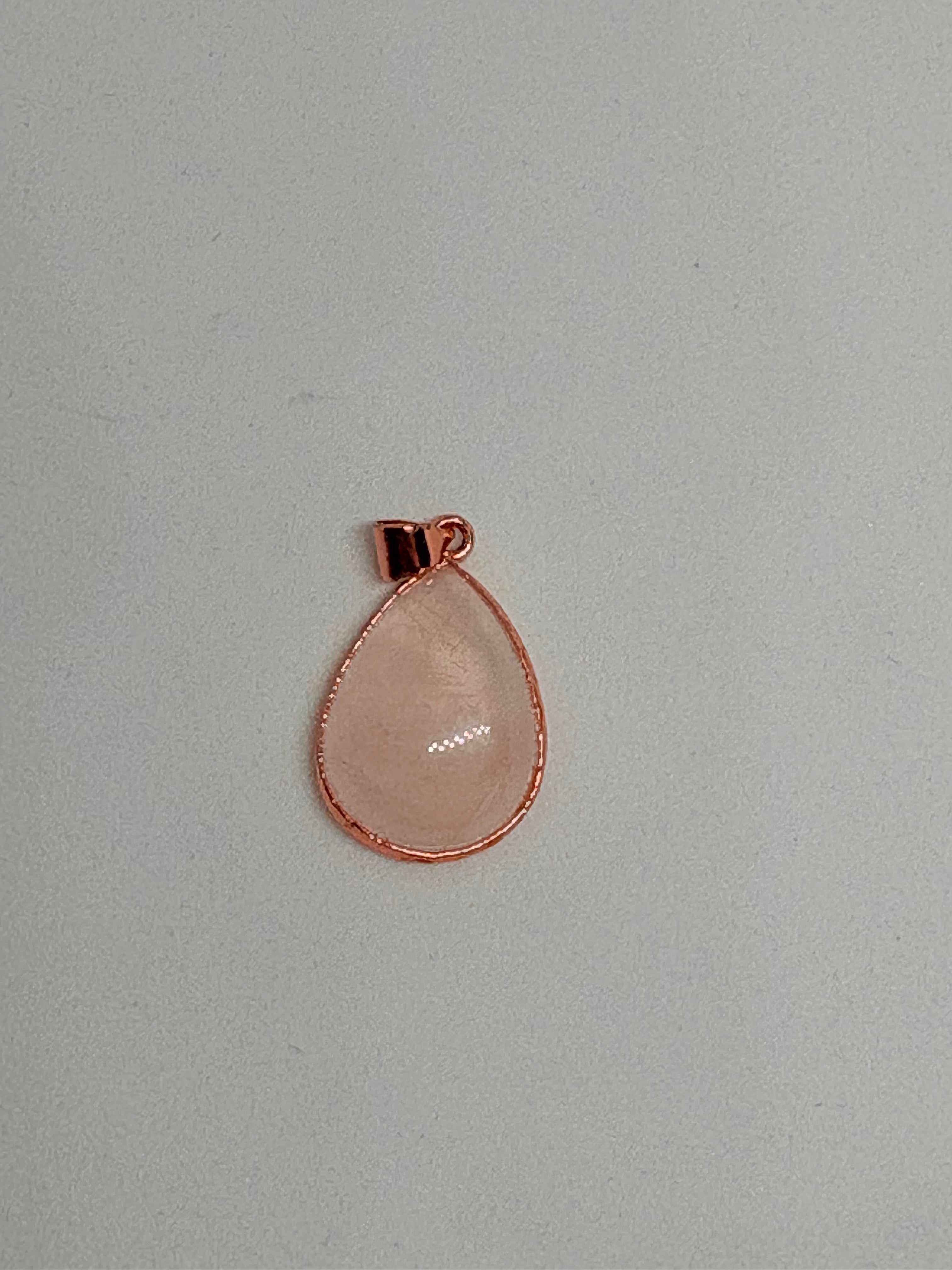 Rose Gold Rose Quartz Pendant