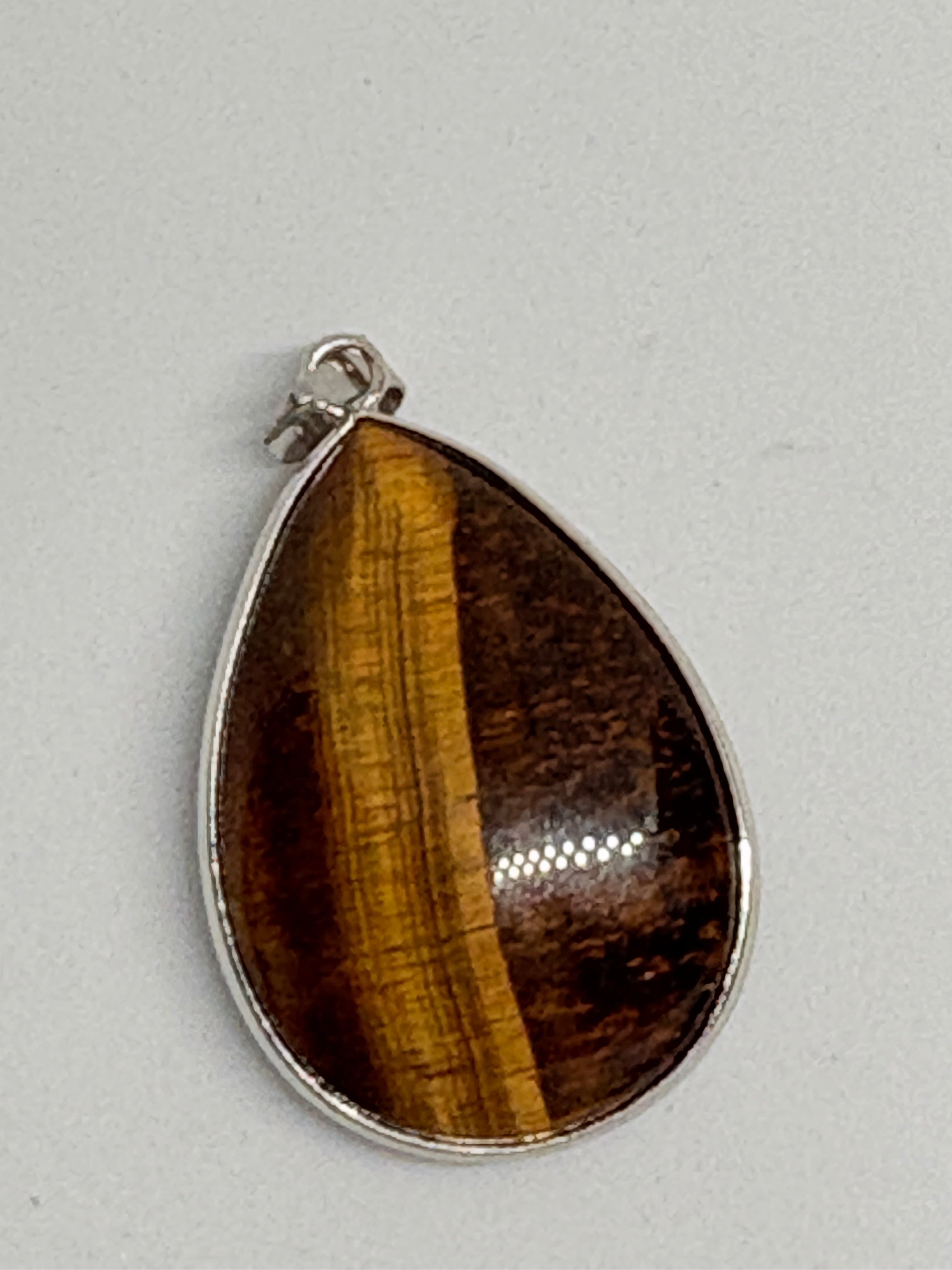 Tigers Eye Teardrop Pendant
