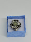 Green Fluorite Locket Ring