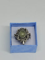 Green Fluorite Locket Ring