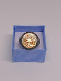 Fox Yellow Shell Cameo Ring