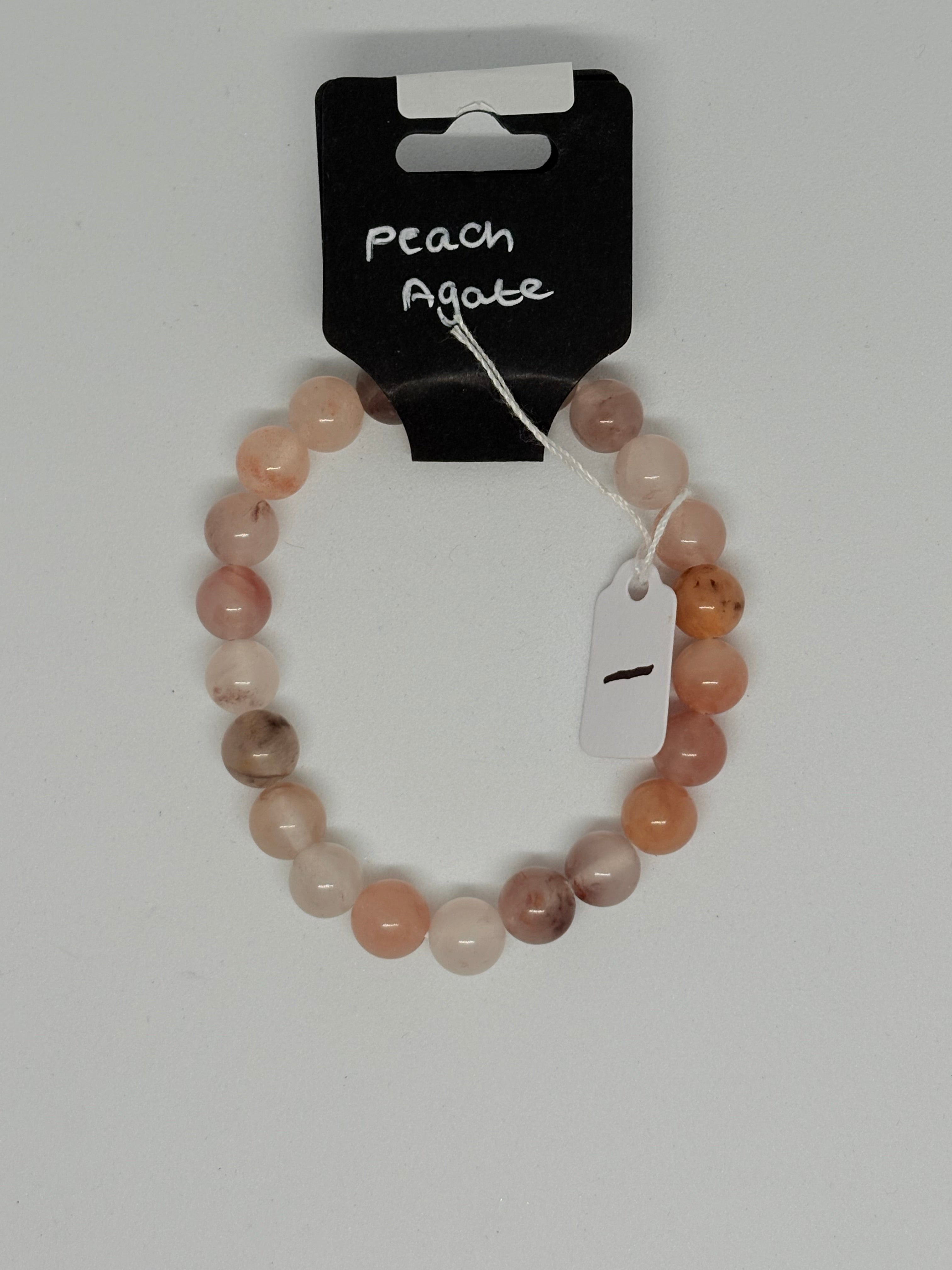 Peach Agate Bracelet