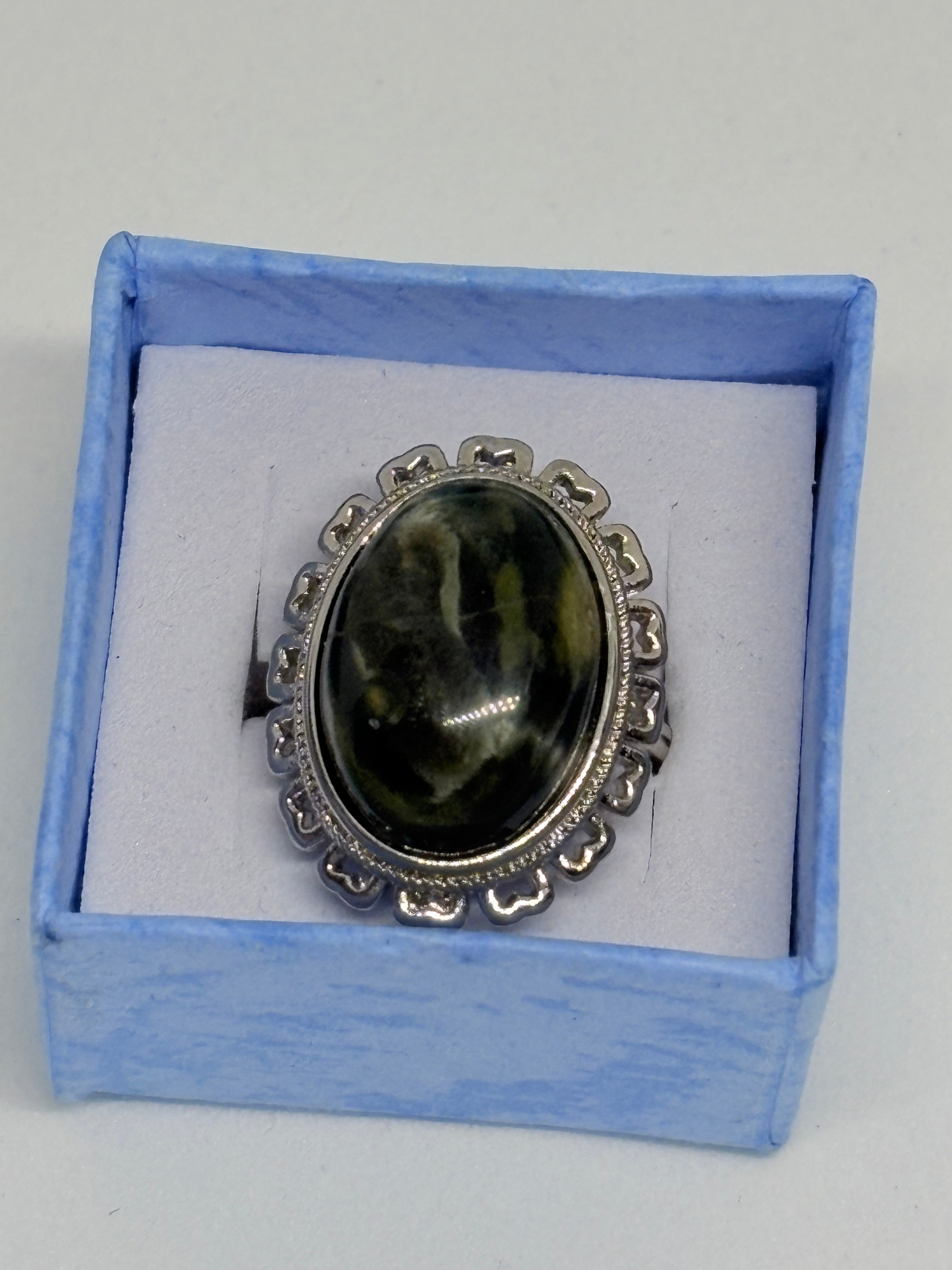 Green Agate Ring