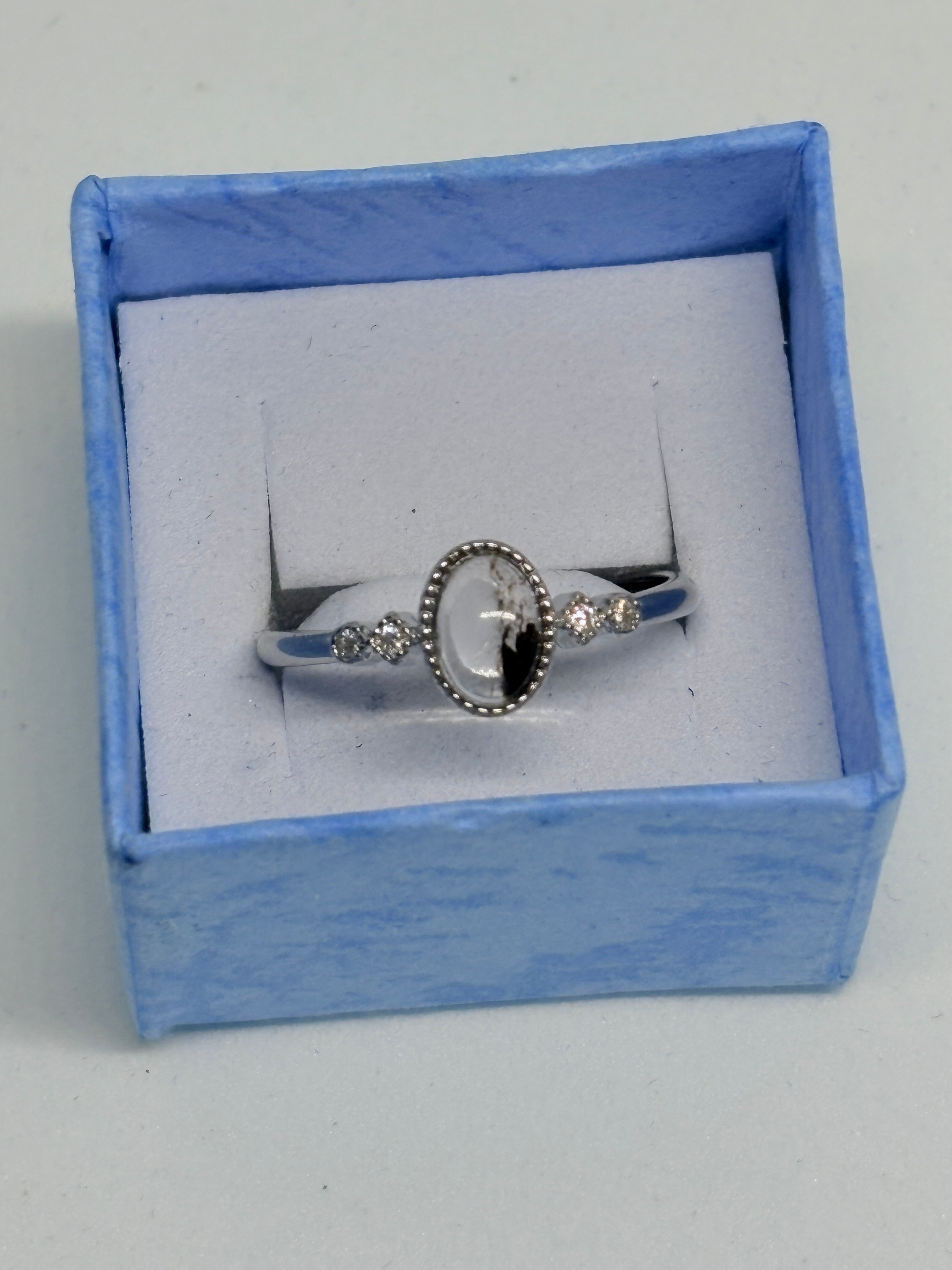 Black Rutilated Quartz Ring