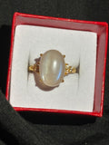 Gold Tone Moonstone Ring