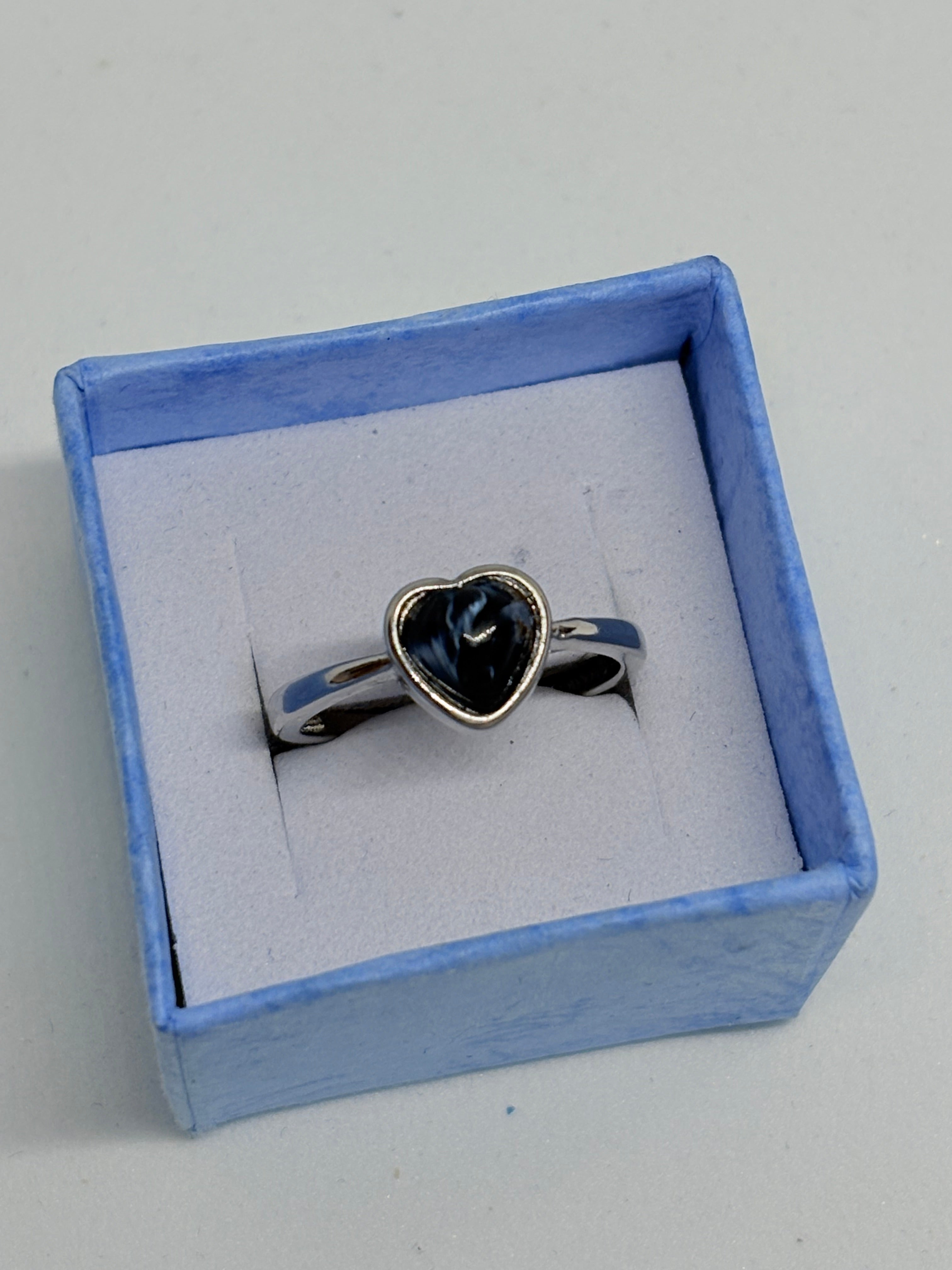 Pietersite Heart Ring