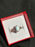 Larimar Cross Ring