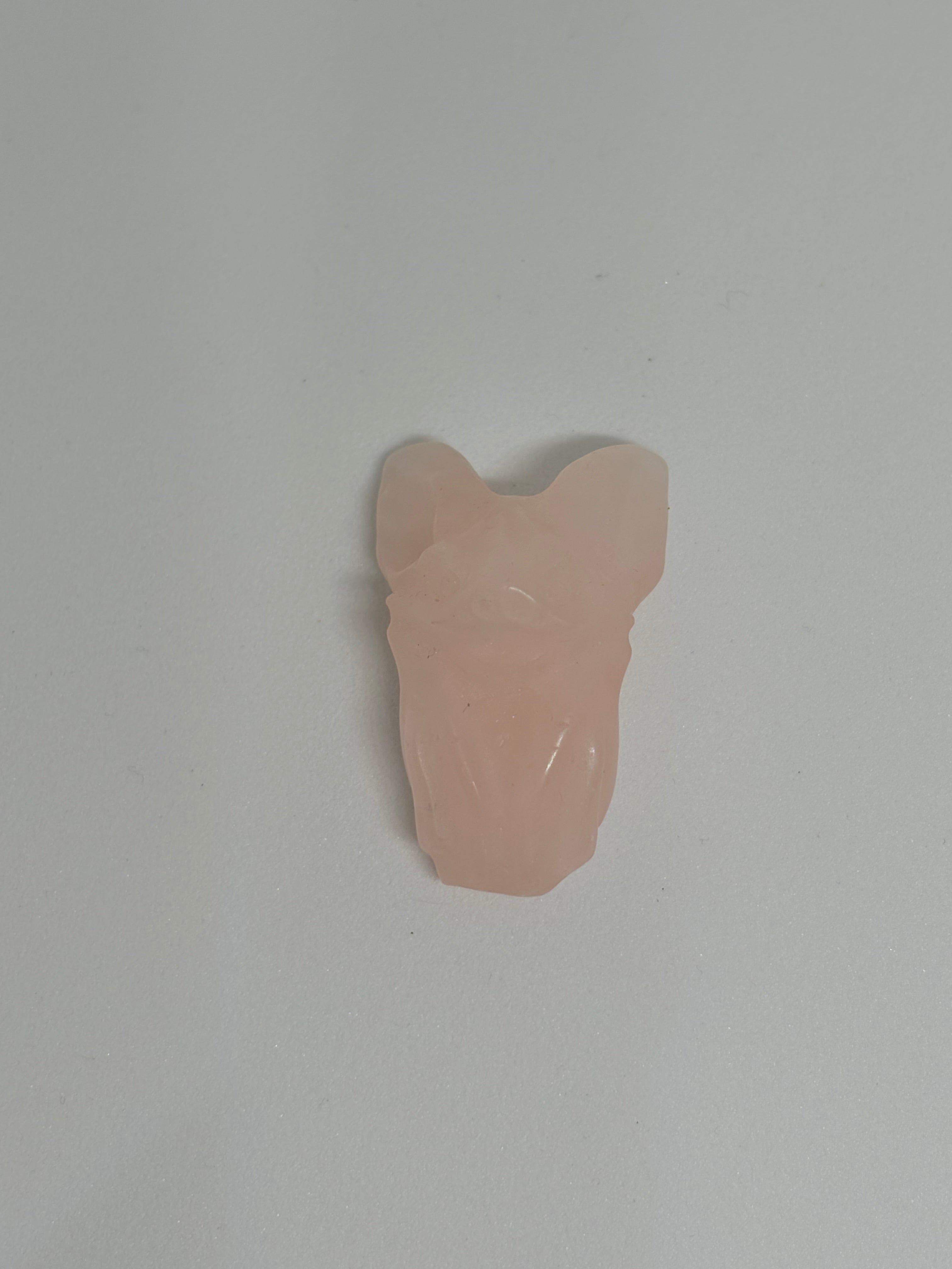 Mini Rose Quartz Bat
