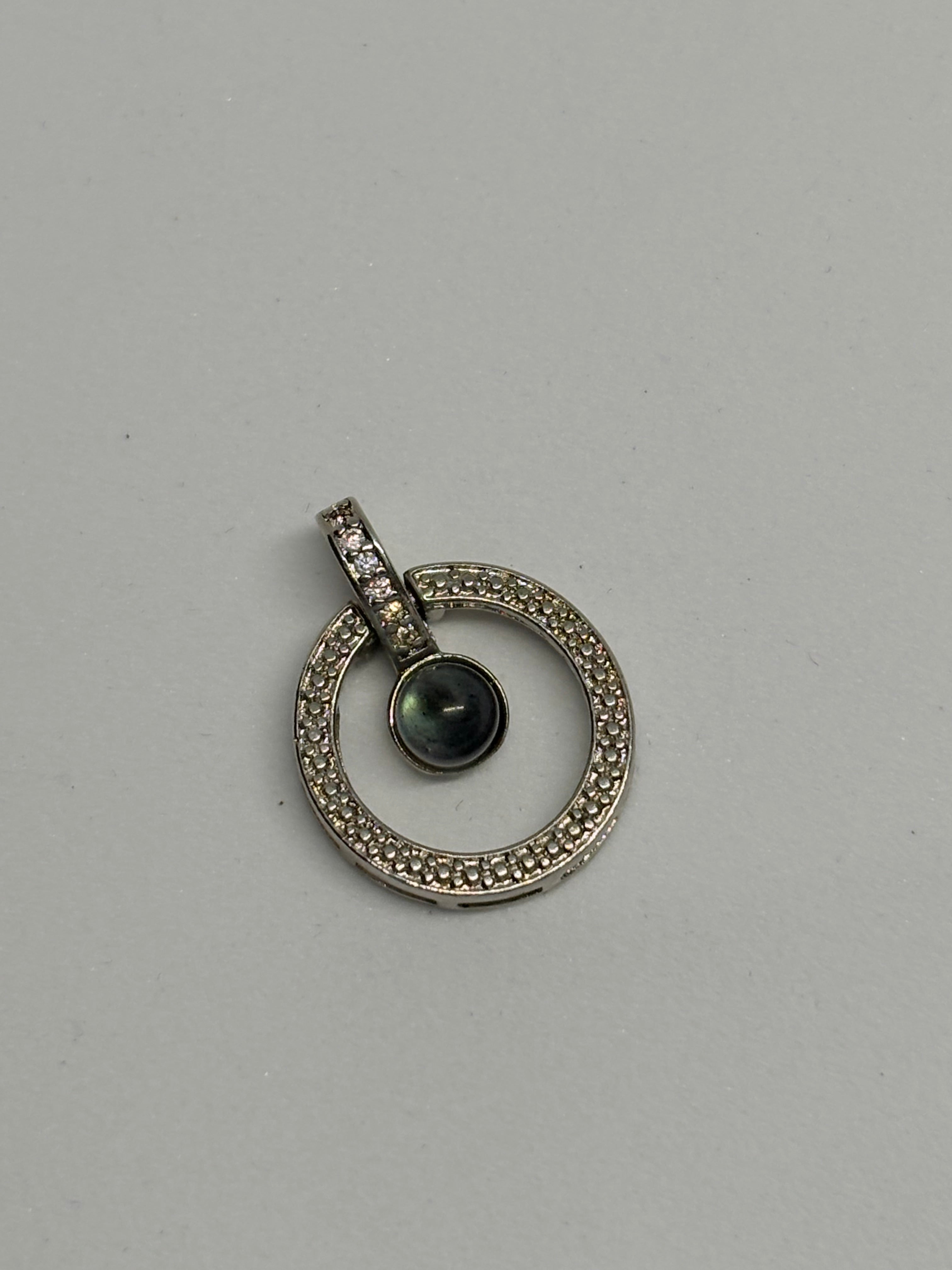 Labradorite Circle Pendant