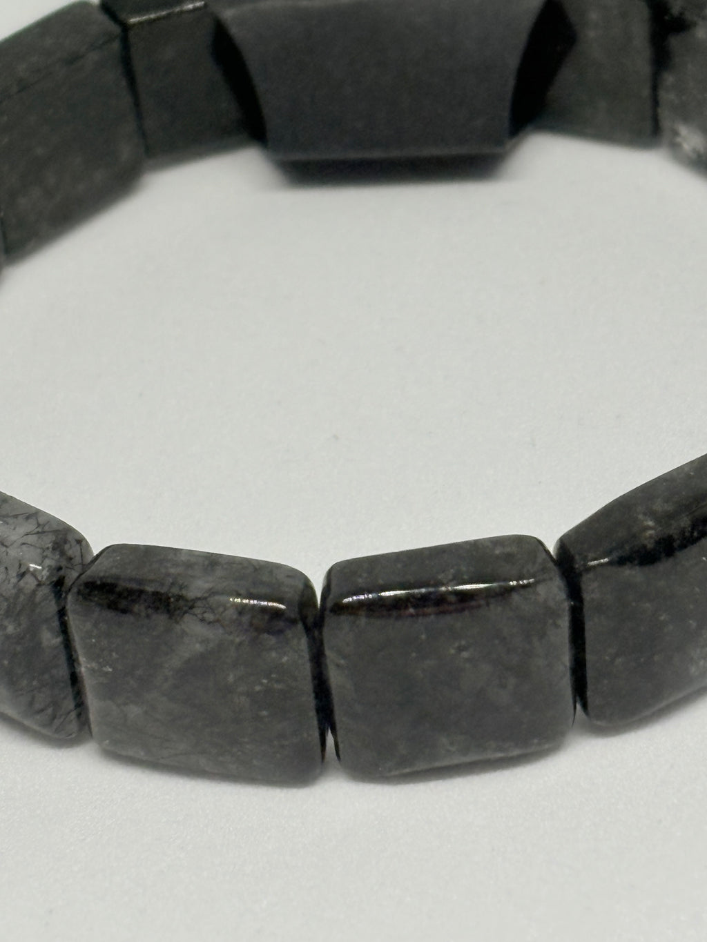 Black Rutilated Quartz Soft Bangle