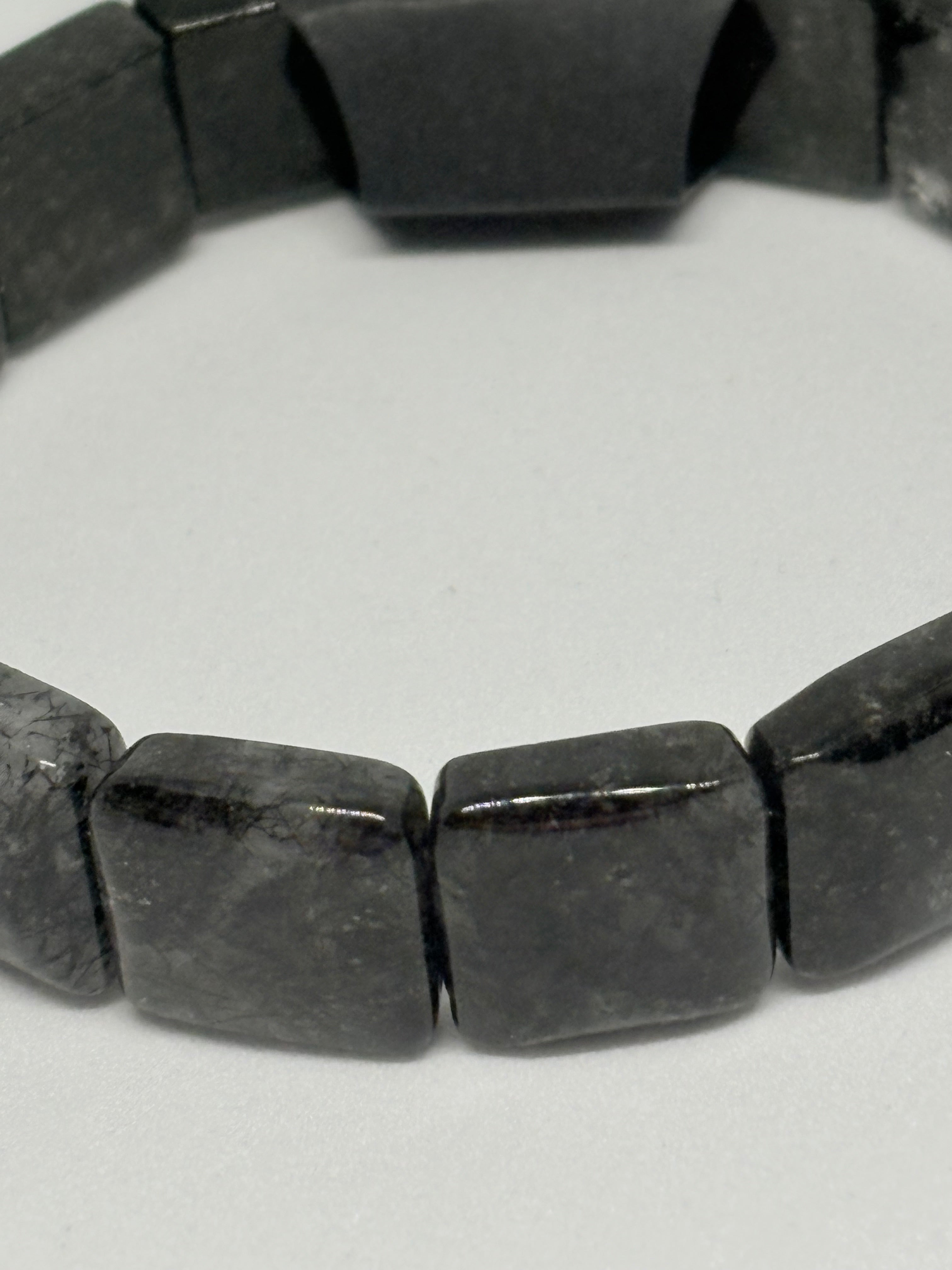 Black Rutilated Quartz Soft Bangle