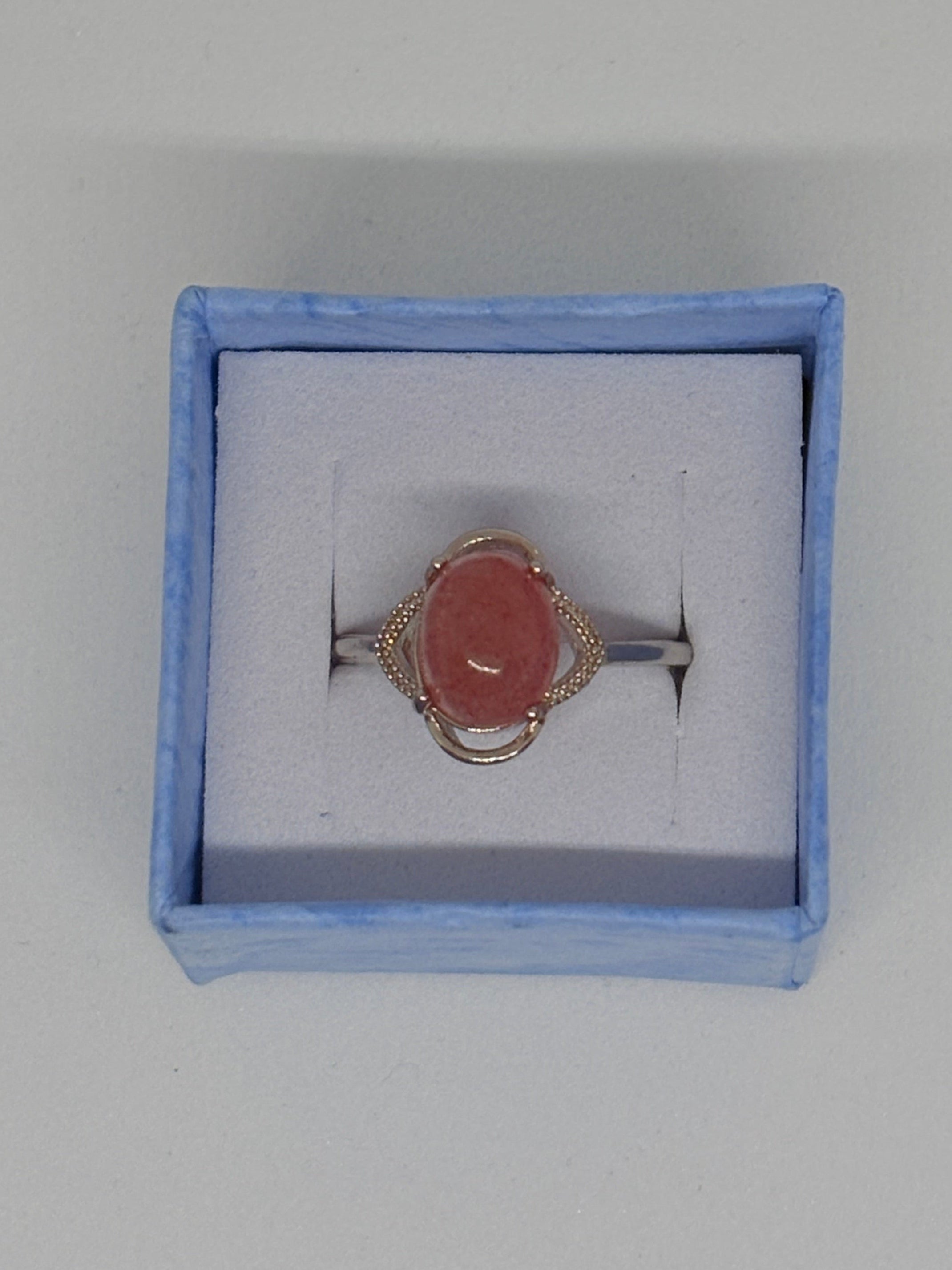 Strawberry Quartz Simple Ring