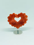 Strawberry Quartz Heart On Stand