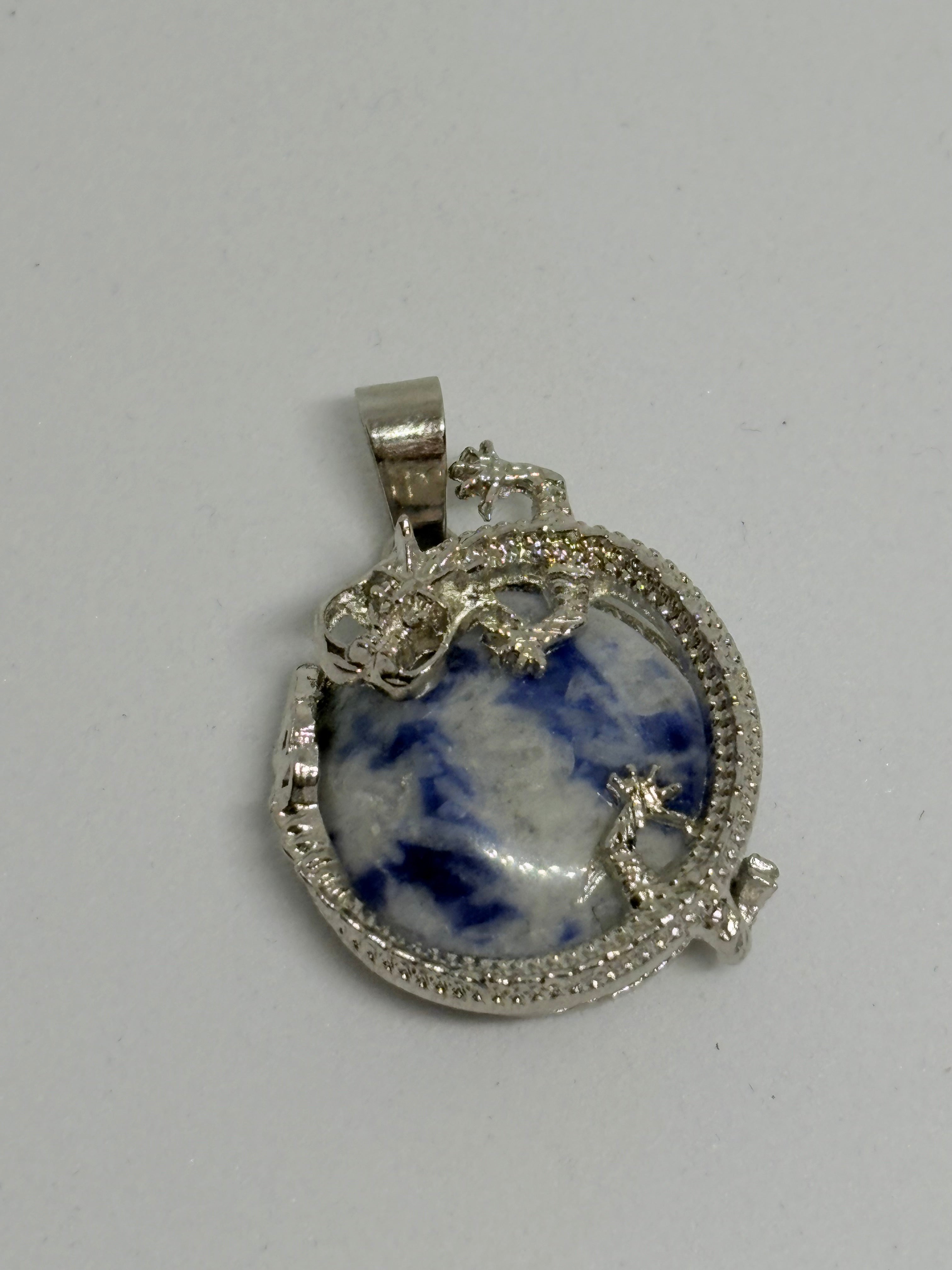 Sodalite Dragon Pendant