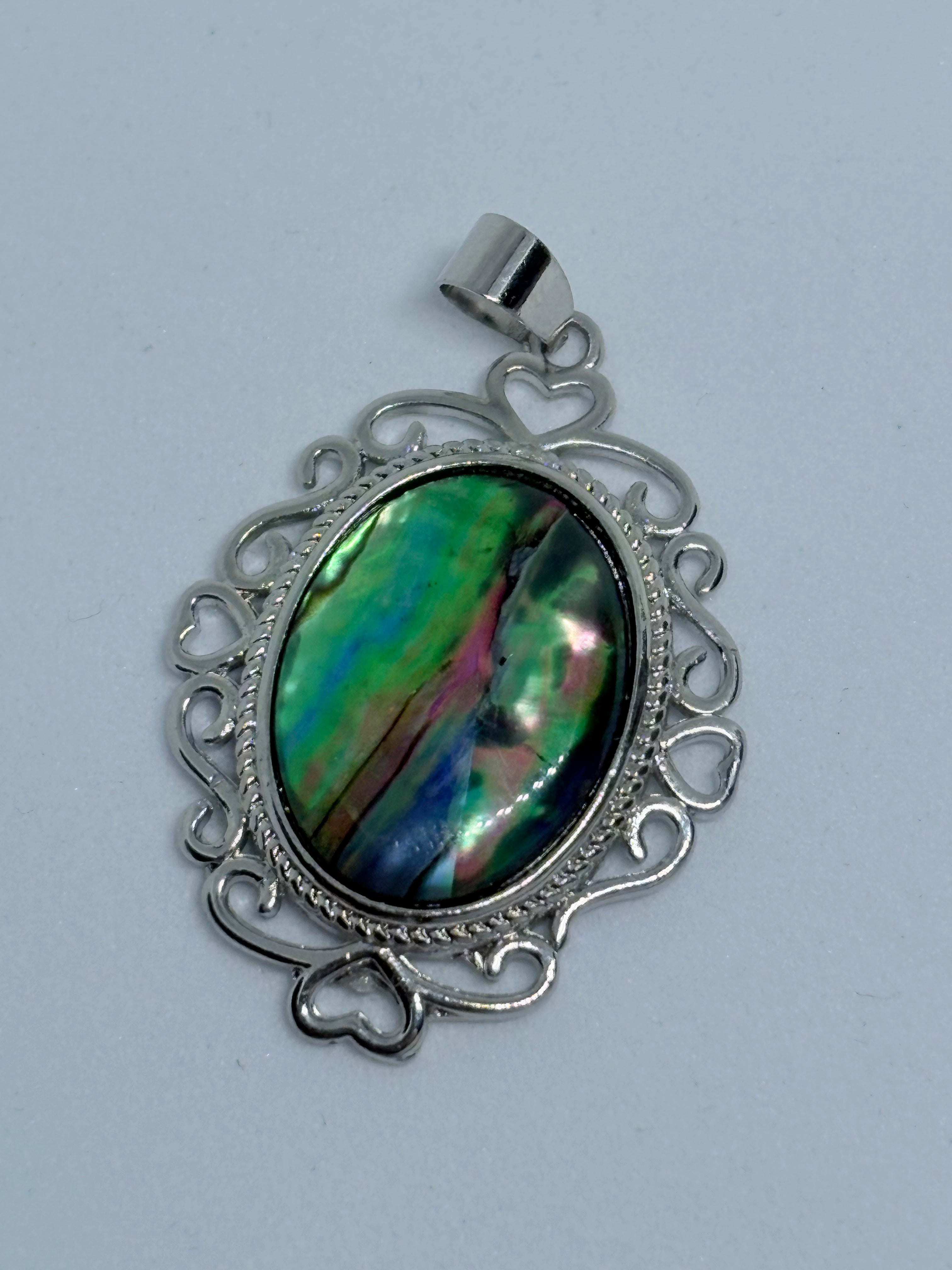Vintage Style Abalone Shell Pendant