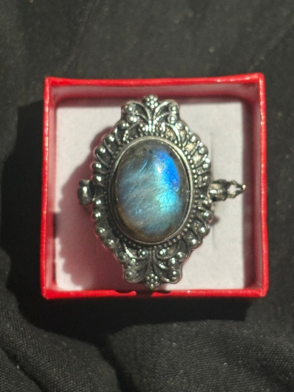 Labradorite Vintage Style Locket Ring